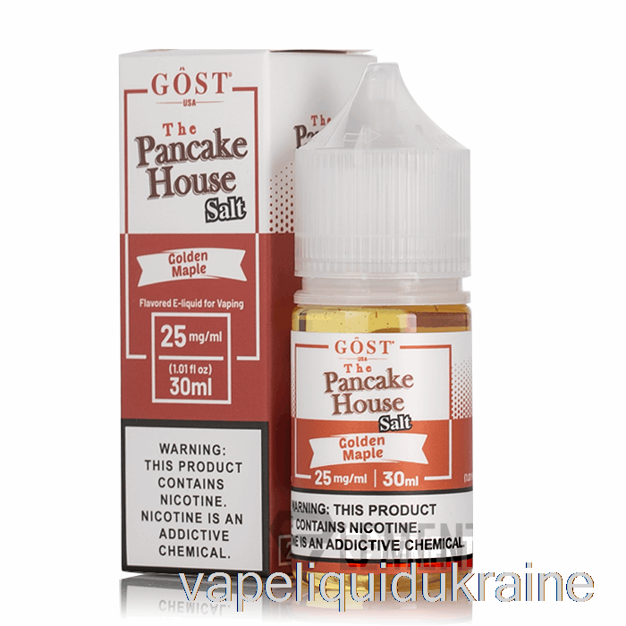 Vape Liquid Ukraine Golden Maple SALTS - The Pancake House - GOST Vapor - 30mL 50mg